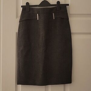 Dark gray A-line skirt